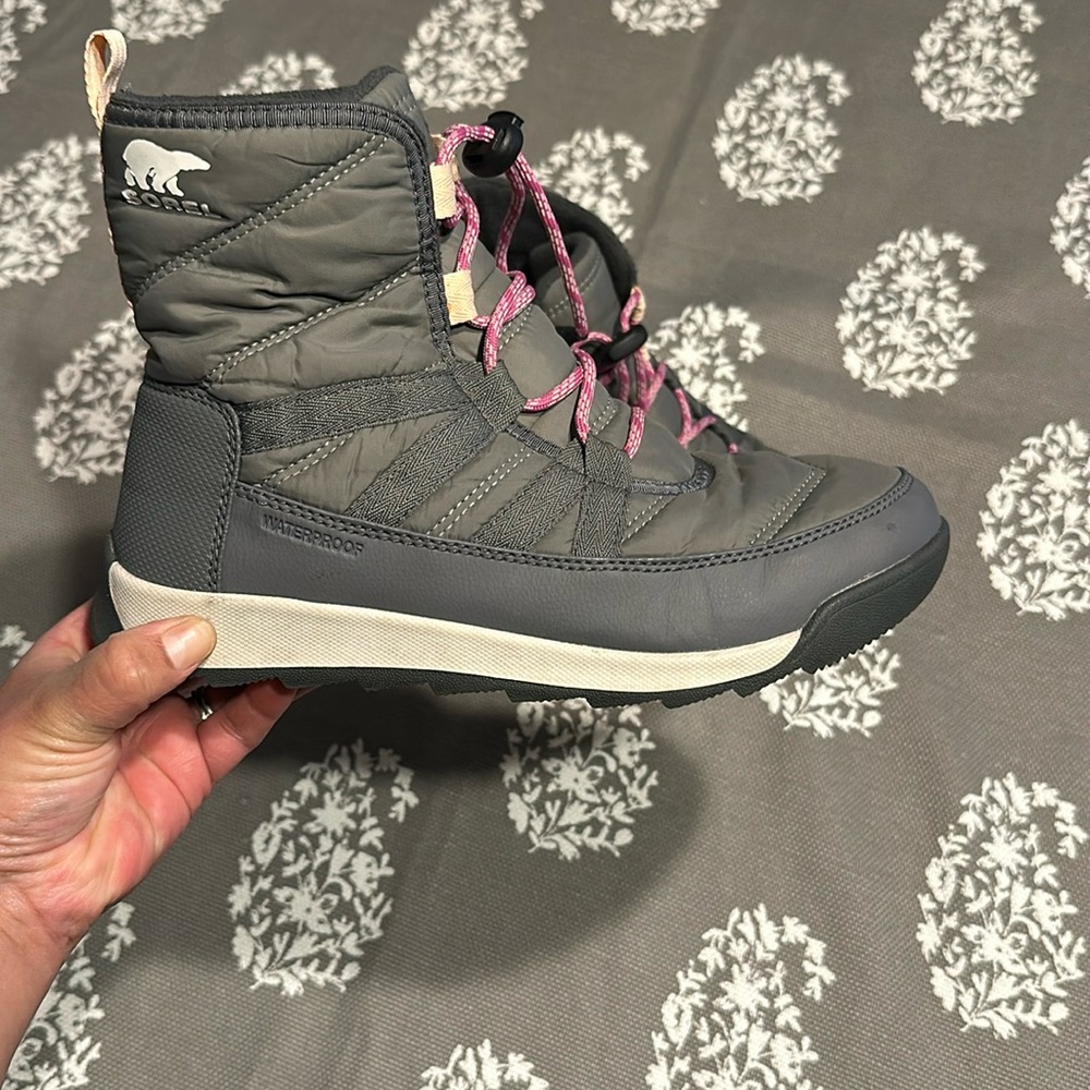 Sorel Gray and Pink Winter Boots